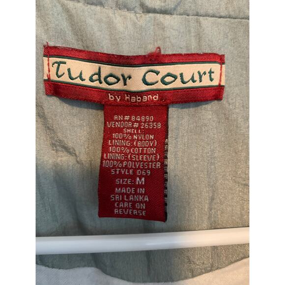 Tudor Court Windbreaker Women's M Silver Lined Cottage Grandma Vibe - Picture 5 of 6